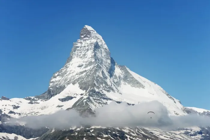 Framed Print : Paraglider flying near the Matterhorn, 4478m, Zermatt, Valais, Swiss Alps, Switzerland, Europe Framed Print : Paraglider flying near the Matterhorn, 4478m, Zermatt, Valais, Swiss Alps, Switzerland, Europe
