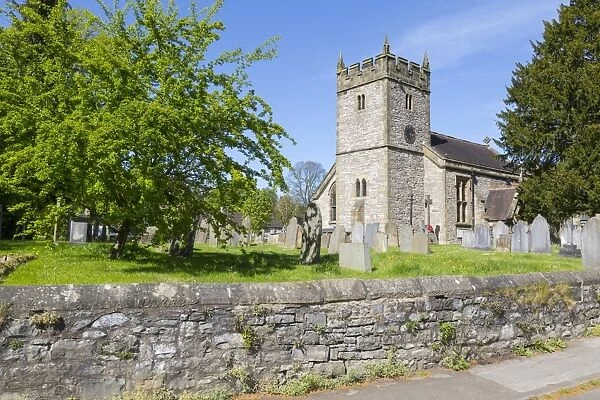 The Parish Church in Ashford in the water in springtime, Derbyshire Dales, Derbyshire