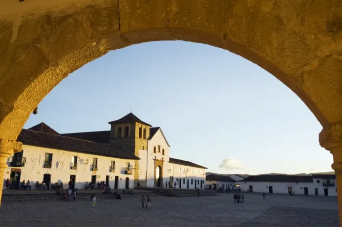 Framed Print : Parish Church in Plaza Mayor, largest public square in Colombia, colonial town of Villa de Leyva Framed Print : Parish Church in Plaza Mayor, largest public square in Colombia, colonial town of Villa de Leyva