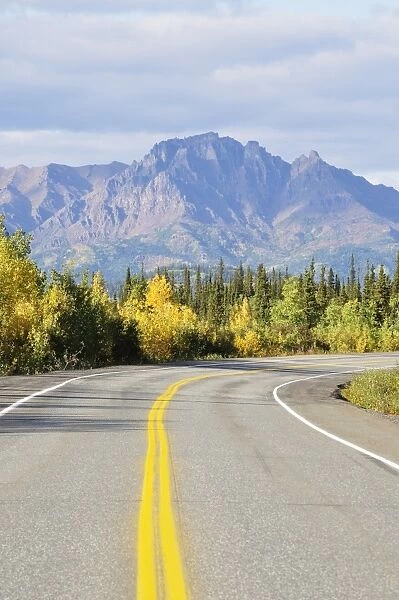 Parks Highway and Alaska Range, Alaska, United States of America, North America