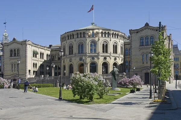 The Parliament building, Oslo, Norway, Scandinavia, Europe