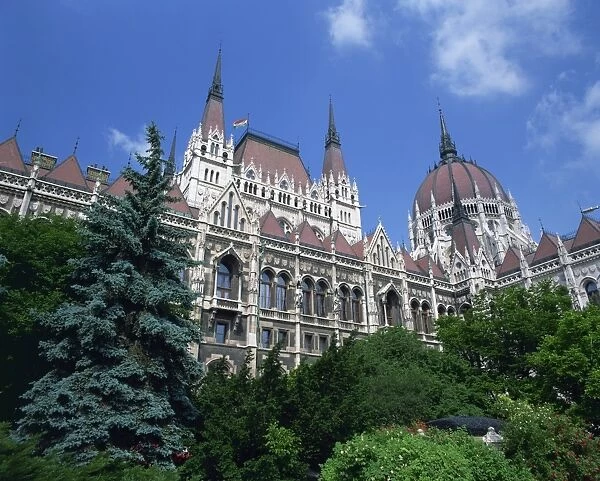 The Parliament Building in the Pest area of Budapest