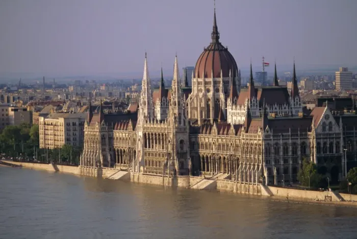 Framed Print : Parliament Buildings and River Danube Framed Print : Parliament Buildings and River Danube