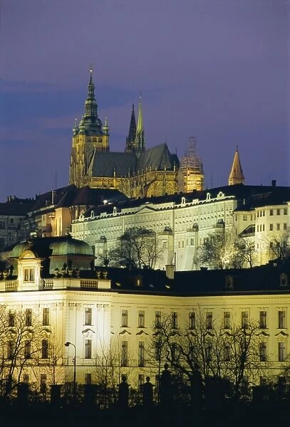 Parliament buildings and St. Vitus Cathedral, Prague, Czech Republic, Europe