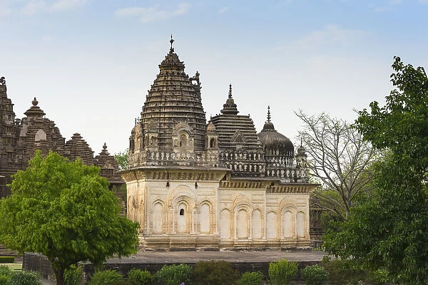 Parvati temple with architectural elements of three religions, Islam, Buddhism, Hinduism