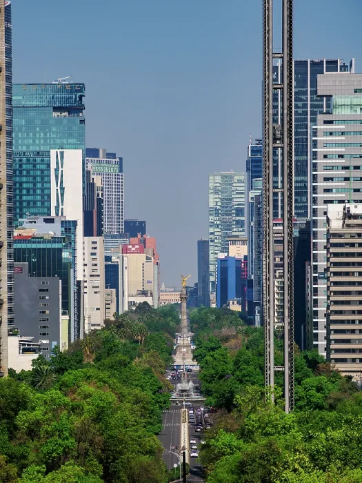 Framed Print : Paseo de la Reforma seen from Chapultepec Castle, elevated view, Mexico City, Mexico Framed Print : Paseo de la Reforma seen from Chapultepec Castle, elevated view, Mexico City, Mexico