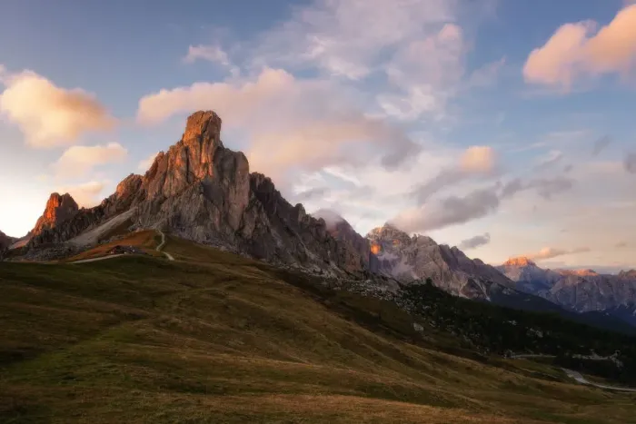 Framed Print : Passo Giau at sunset, Belluno, Dolomites, Italy, Europe Framed Print : Passo Giau at sunset, Belluno, Dolomites, Italy, Europe