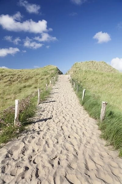 Path through dunes, Sylt, North Frisian Islands, Nordfriesland, Schleswig Holstein, Germany, Europe