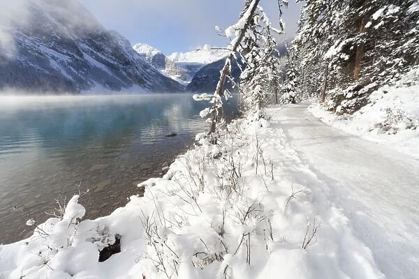 Path along Lake Louise, Banff National Park, UNESCO World Heritage Site, Rocky Mountains