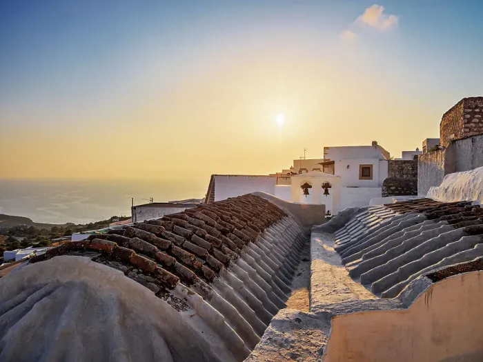 Framed Print : Patmos Chora at sunset, Patmos Island, Dodecanese, Greek Islands, Greece, Europe Framed Print : Patmos Chora at sunset, Patmos Island, Dodecanese, Greek Islands, Greece, Europe