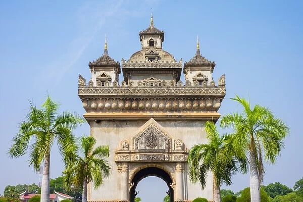 Patuxi (Victory Gate) monument, Vientiane, Laos, Indochina, Southeast Asia, Asia