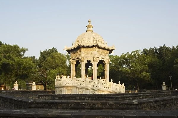 A pavilion in the maze area of Yuanmingyuan (Old Summer Palace), Beijing, China, Asia