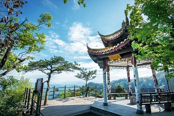 Pavilion on Four Sides Peak at Tian Mu Shan, Zhejiang, China, Asia