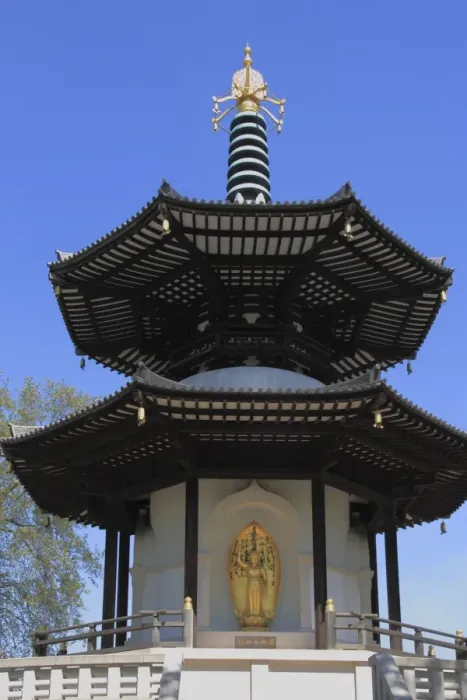 Framed Print : Peace Pagoda, Battersea Park, London, England, United Kingdom, Europe Framed Print : Peace Pagoda, Battersea Park, London, England, United Kingdom, Europe