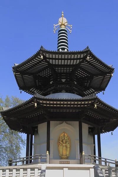 Peace Pagoda, Battersea Park, London, England, United Kingdom, Europe