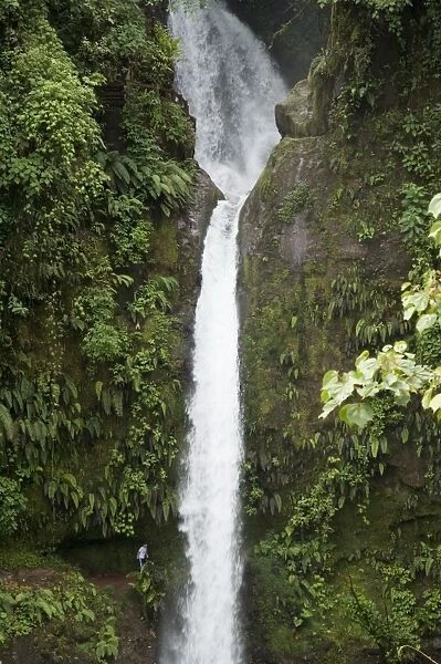 The Peace waterfall on the slopes of the Poas Volcano, Costa Rica, Central America
