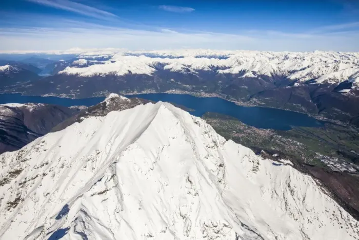 Framed Print : The peak of Mount Legnone coveres in snow and Lake Como and the Monti Lariani in the background, Lombardy, Italy, Europe Framed Print : The peak of Mount Legnone coveres in snow and Lake Como and the Monti Lariani in the background, Lombardy, Italy, Europe