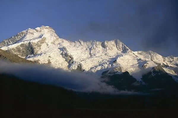 Peak of Mount Sefton on left and The Footstool