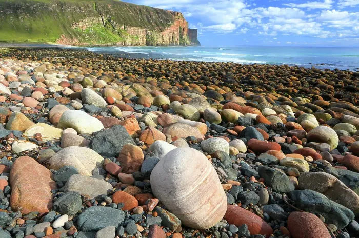 Framed Print : Pebble beach, Rackwick Bay, Hoy, Orkney Islands, Scotland, United Kingdom, Europe Framed Print : Pebble beach, Rackwick Bay, Hoy, Orkney Islands, Scotland, United Kingdom, Europe