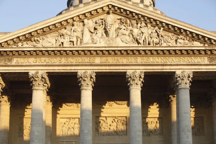 Framed Print : Pediment and columns of the Pantheon, Paris, France, Europe Framed Print : Pediment and columns of the Pantheon, Paris, France, Europe