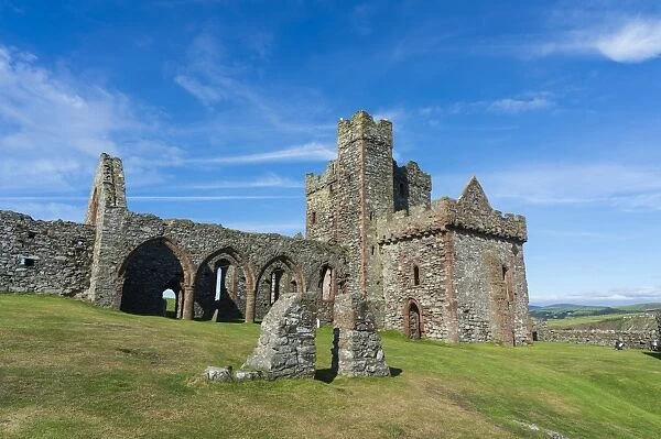 Peel Castle, Peel, Isle of Man, United Kingdom, Europe