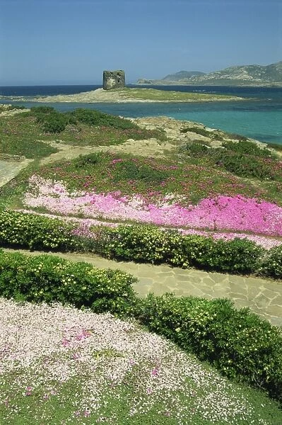The Pelosa tower in the Fornelli inlet on the island of Sardinia