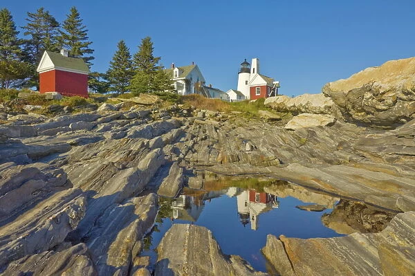 Pemaquid lightouse and fishermans museum, Pemaquid Point, Maine, United States of America