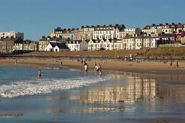 People on the beach at Portrush