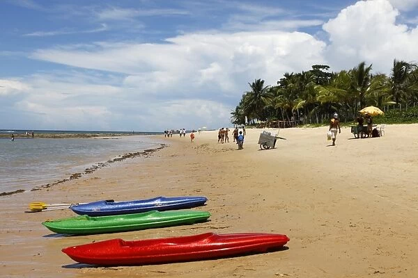 People at Parracho Beach, Arraial d Ajuda, Bahia, Brazil