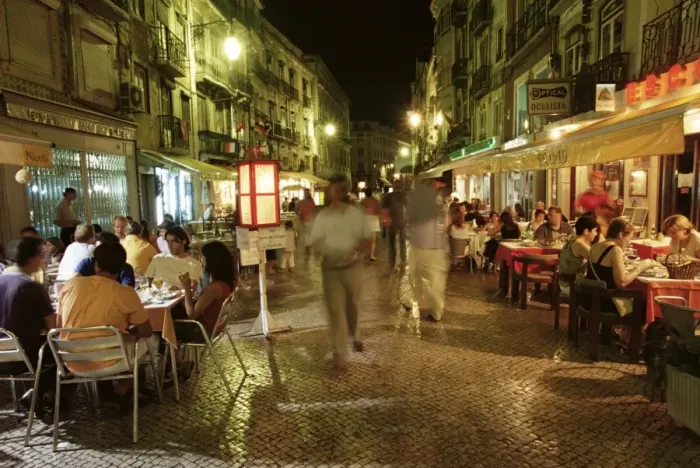 Framed Print : People sitting at Sul restaurant Framed Print : People sitting at Sul restaurant