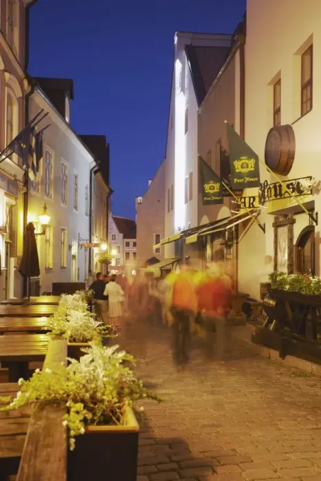 Framed Print : People walking along Dunkri Street, Tallinn, Estonia, Baltic States, Europe Framed Print : People walking along Dunkri Street, Tallinn, Estonia, Baltic States, Europe