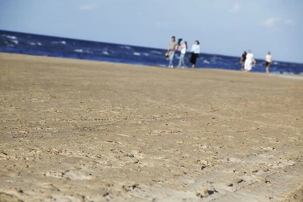 People walking on Majori Beach, Jurmala, Riga, Latvia, Baltic States, Europe