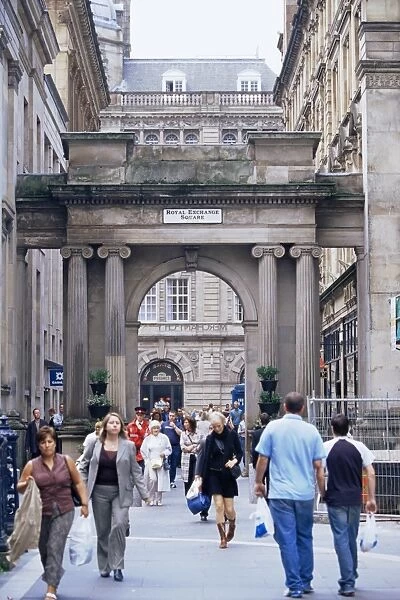 People walking in Royal Exchange Square