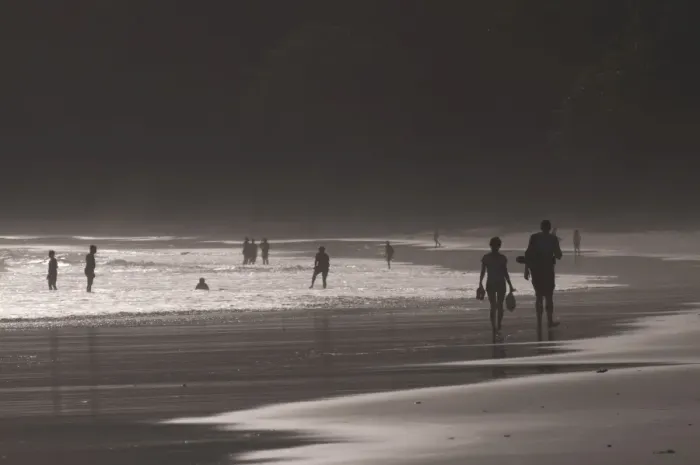 Framed Print : People walking along the wonderful Elephanta Beach in the dusk, Havelock Island Framed Print : People walking along the wonderful Elephanta Beach in the dusk, Havelock Island