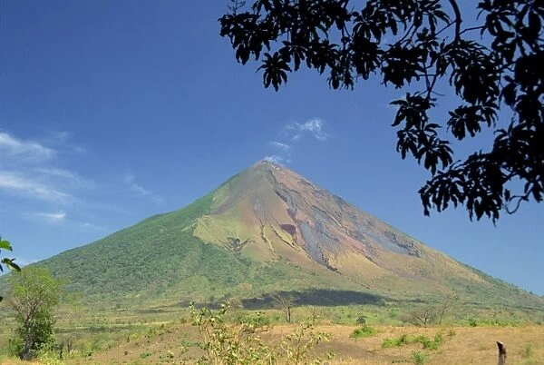 The perfect cone of Volcan Concepcion, 1610m, one of two volcanoes that make up the island of Omotepe, Nicaragua