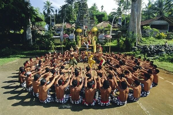 Performance of the famous Balinese Kecak dance