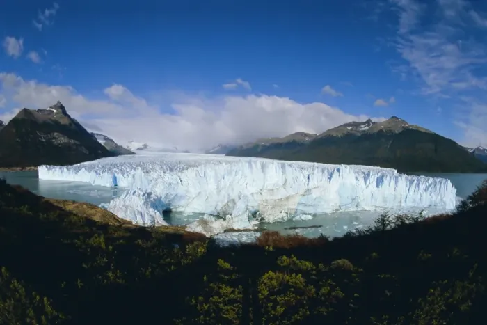 Framed Print : Perito Moreno glacier (25 km long, 2 km wide), has almost dammed the Tempano channel Framed Print : Perito Moreno glacier (25 km long, 2 km wide), has almost dammed the Tempano channel