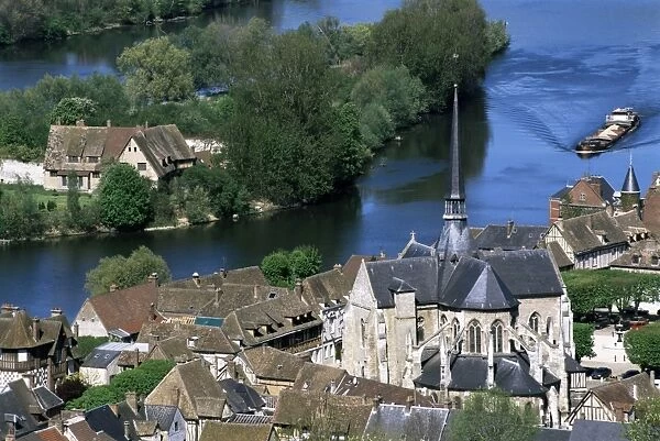 Petit Andely, Les Andelys and River Seine, Haute Normandie (Normandy), France, Europe