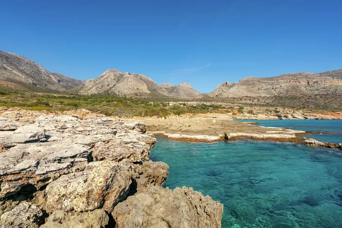 Framed Print : Petrified forest, Agia Marina, Agios Nikolaos Geopark, beach with turquoise water in the south of Greece, Greece Framed Print : Petrified forest, Agia Marina, Agios Nikolaos Geopark, beach with turquoise water in the south of Greece, Greece