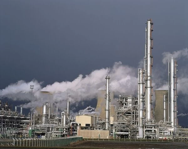 A petro-chemical plant at Runcorn, Cheshire, England, United Kingdom, Europe