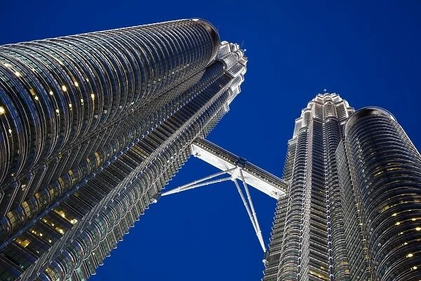 The Petronas Twin Towers, known locally as Menara Berkembar Petronas, are the tallest twin buildings in the world, Kuala Lumpur, Malaysia, Southeast