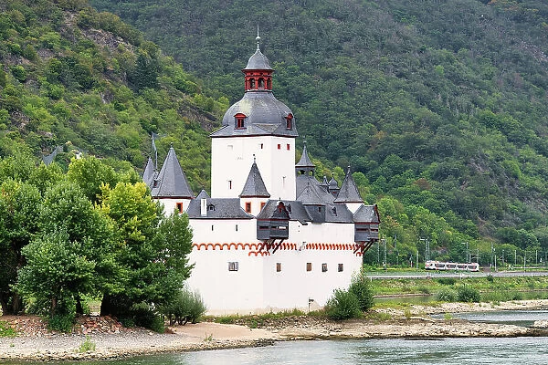 Pfalzgrafenstein Castle on Falkenau Island, Rhine River, Kaub, Rhineland Palatinate, Germany, Europe