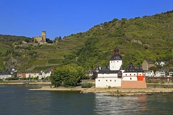 Pfalzgrafenstein and Gutenfels Castle, Kaub, Rhine Valley, Rhineland-Palatinate, Germany