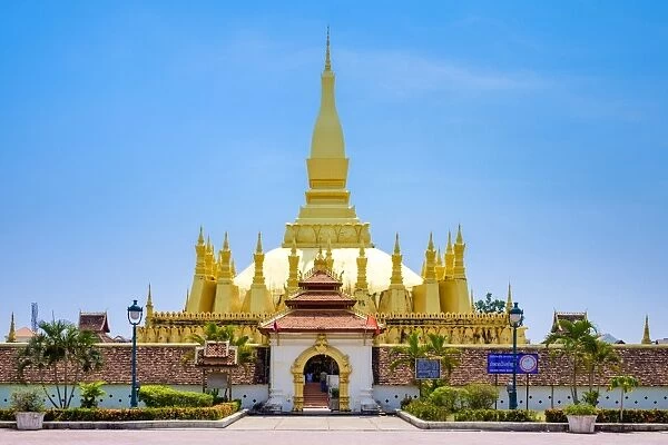 Pha That Luang golden stupa, Vientiane, Laos, Indochina, Southeast Asia, Asia