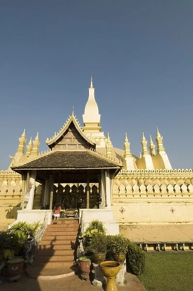 Pha That Luang, Vientiane, Laos, Indochina, Southeast Asia, Asia