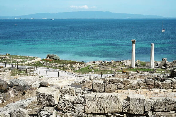 The Phoenician Roman port of Tharros, Sardinia, Italy, Mediterranean, Europe