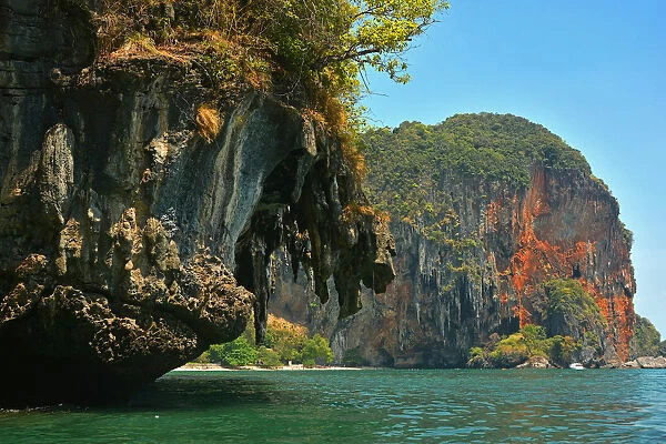 Phranang Bay cliffs, Thailand, Southeast Asia, Asia