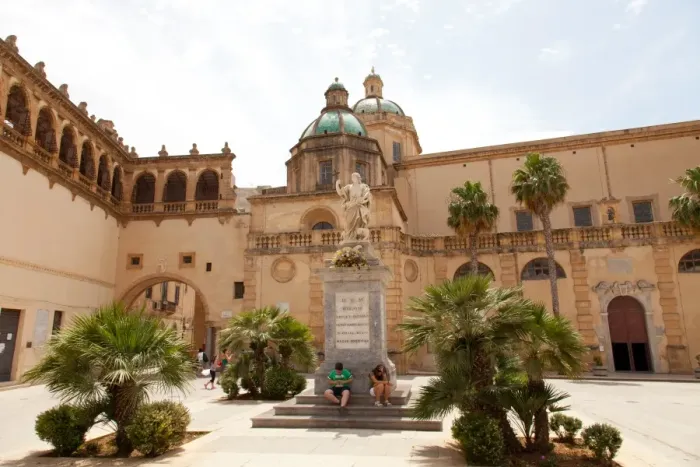 Framed Print : Piazza della Repubblica and Santissimo Salvatore Cathedral, Mazara del Vallo, Sicily, Italy, Europe