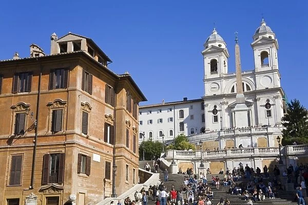 Piazza di Spagna and Spanish Steps, Rome, Lazio, Italy, Europe