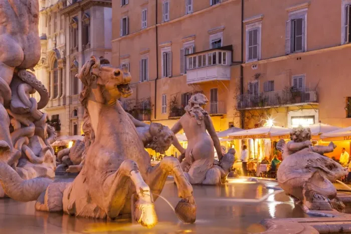 Framed Print : Piazza Navona in Rome, Lazio, Italy, Europe